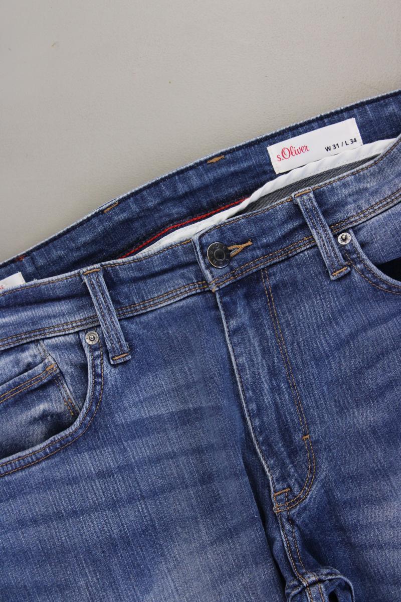 s.Oliver Straight Jeans für Herren Gr. W31/L34 blau aus Baumwolle