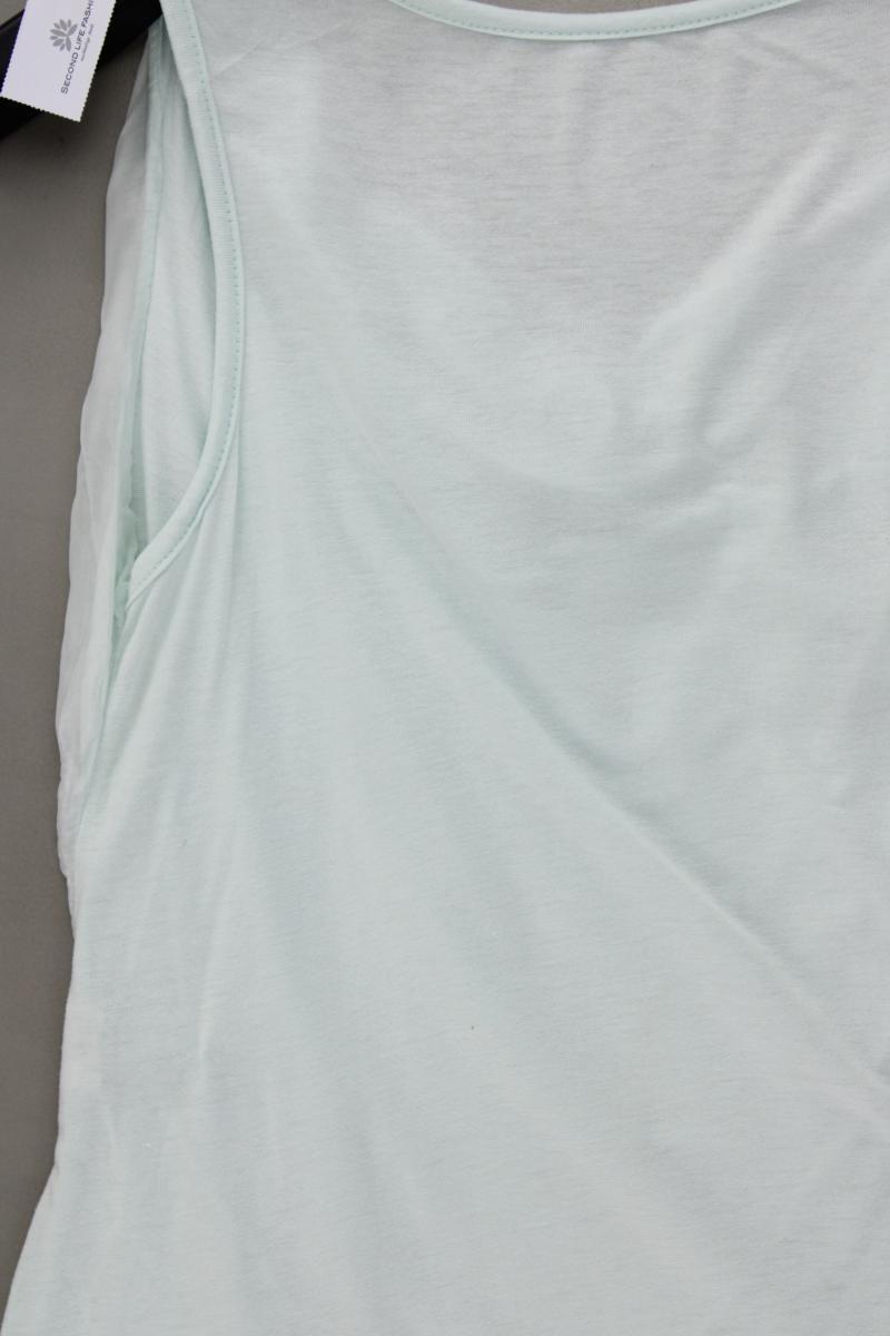 Seidenbluse Gr. 38 Ärmellos blau