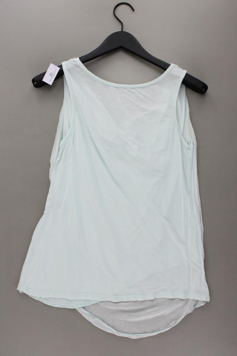 Seidenbluse Gr. 38 Ärmellos blau