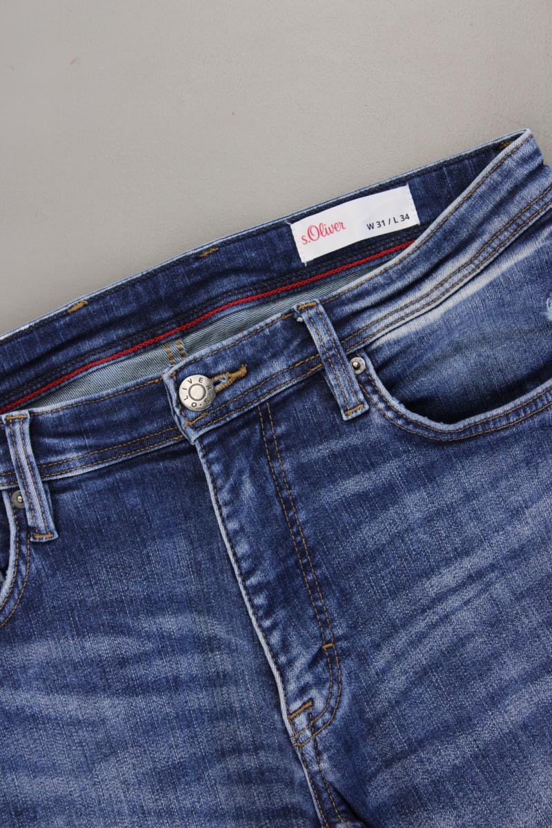 s.Oliver Straight Jeans für Herren Gr. W31/L34 blau aus Baumwolle