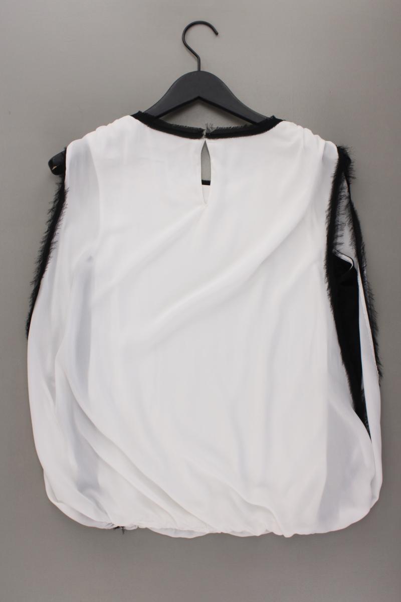 Esprit Chiffonbluse Gr. XL Kurzarm weiß