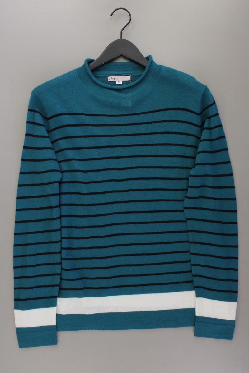Adagio Wollpullover Gr. 48 gestreift blau