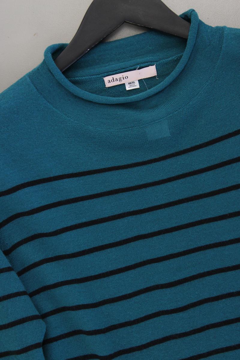 Adagio Wollpullover Gr. 48 gestreift blau