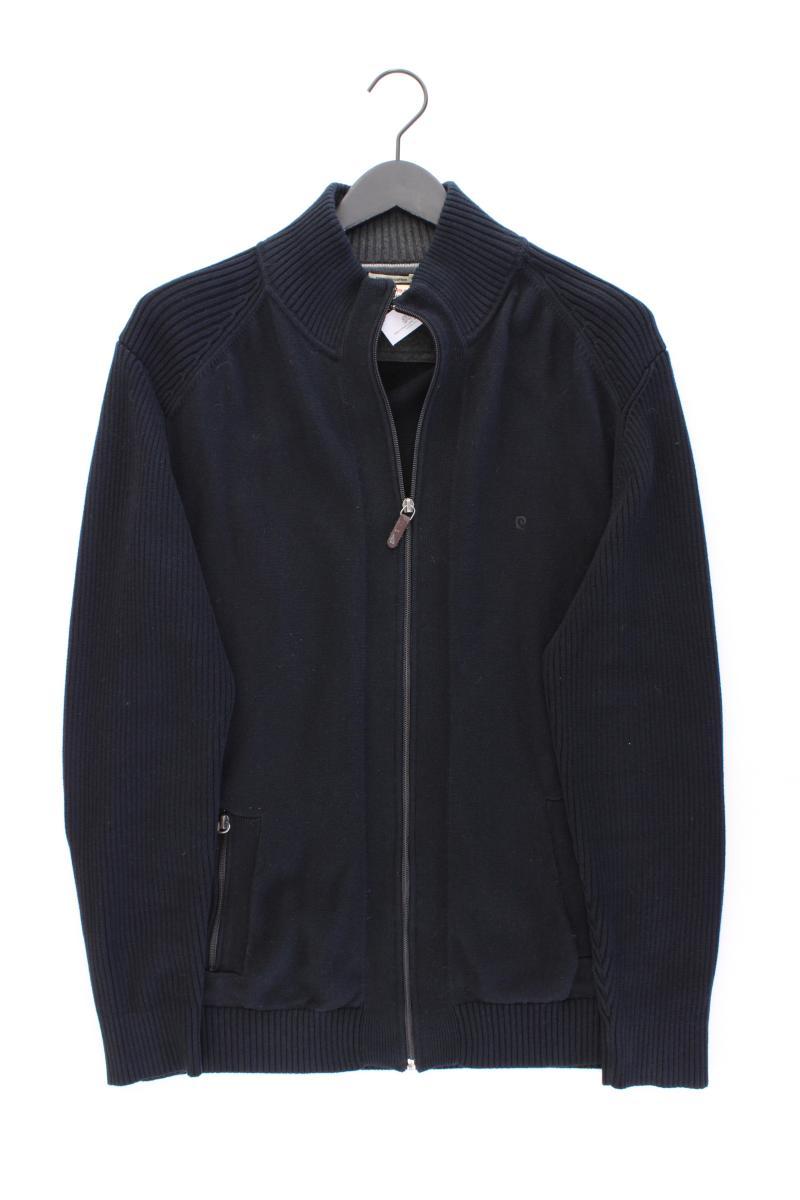 Pierre Cardin Strickjacke für Herren Gr. 56 Langarm schwarz aus Baumwolle