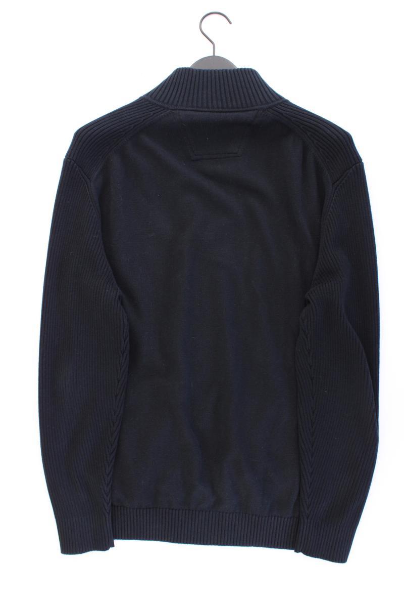 Pierre Cardin Strickjacke für Herren Gr. 56 Langarm schwarz aus Baumwolle
