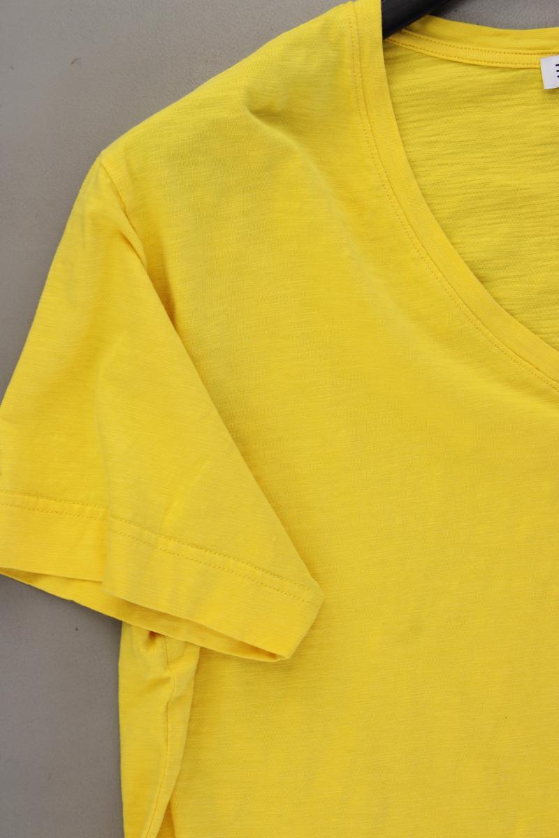 Esprit Shirt mit V-Ausschnitt Gr. XXL Kurzarm gelb aus Baumwolle