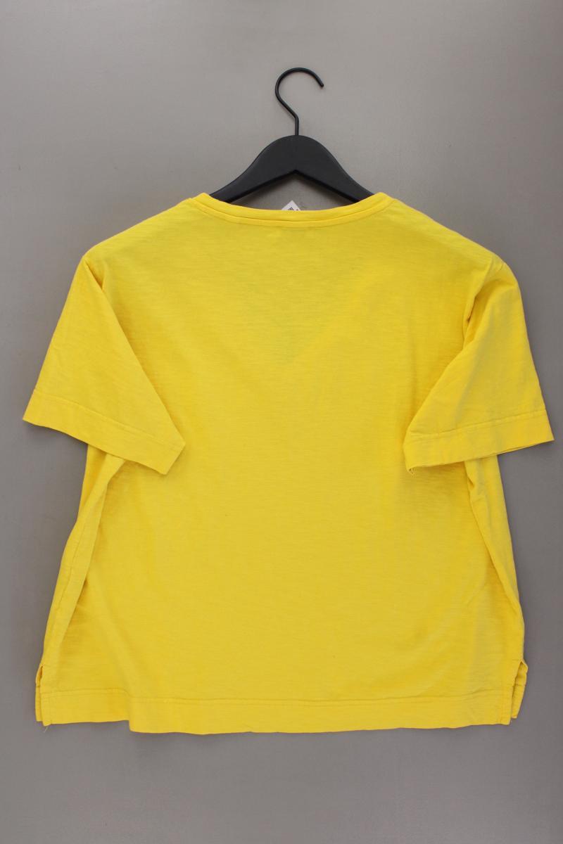 Esprit Shirt mit V-Ausschnitt Gr. XXL Kurzarm gelb aus Baumwolle