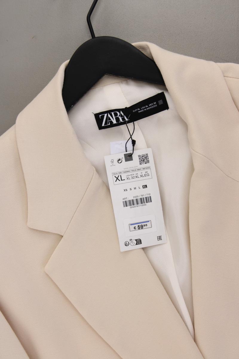 Zara Longblazer Gr. XL neu mit Etikett Neupreis: 59,95€! creme aus Polyester