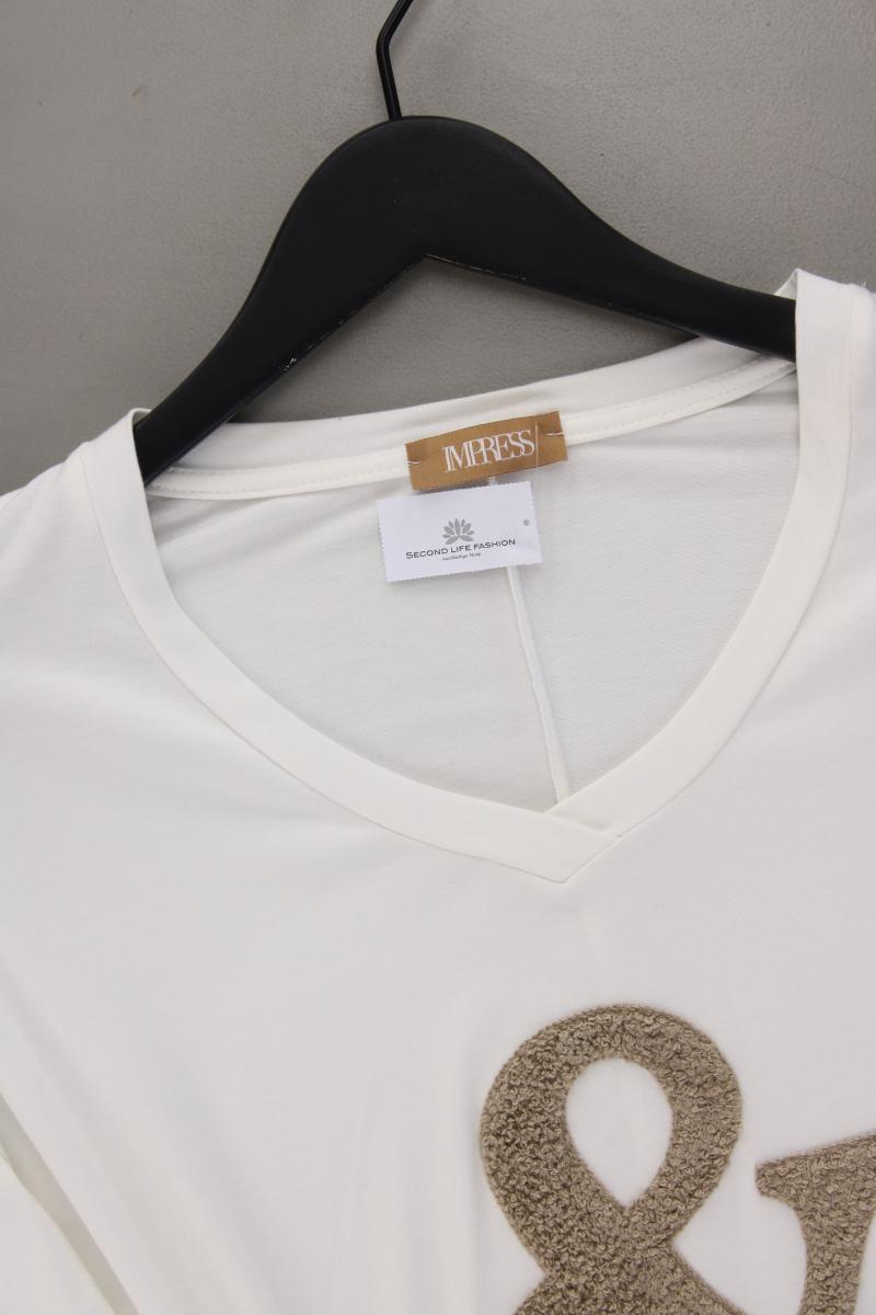 Impress Shirt Gr. OneSize neuwertig Langarm weiß aus Viskose