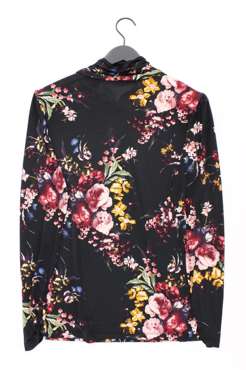 Himmelblau Printshirt Gr. 44 mit Blumenmuster Langarm mehrfarbig aus Polyester