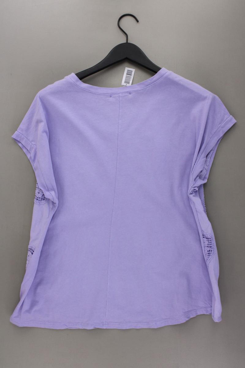 New Collection Shirt Gr. OneSize Kurzarm lila aus Baumwolle