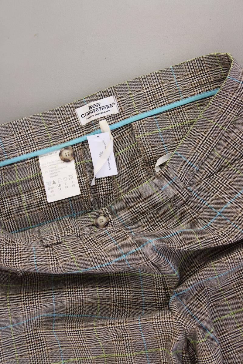 Best Connections Stoffhose Gr. 40 kariert braun aus Polyester