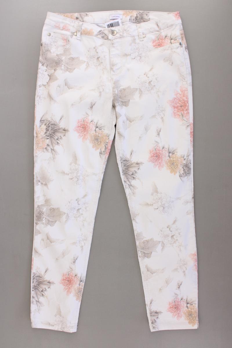 Lascana Five-Pocket-Hose Gr. 42 mit Blumenmuster creme aus Baumwolle