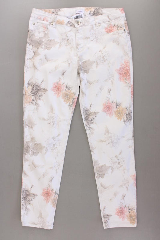 Lascana Five-Pocket-Hose Gr. 42 mit Blumenmuster creme aus Baumwolle