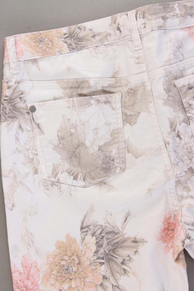 Lascana Five-Pocket-Hose Gr. 42 mit Blumenmuster creme aus Baumwolle