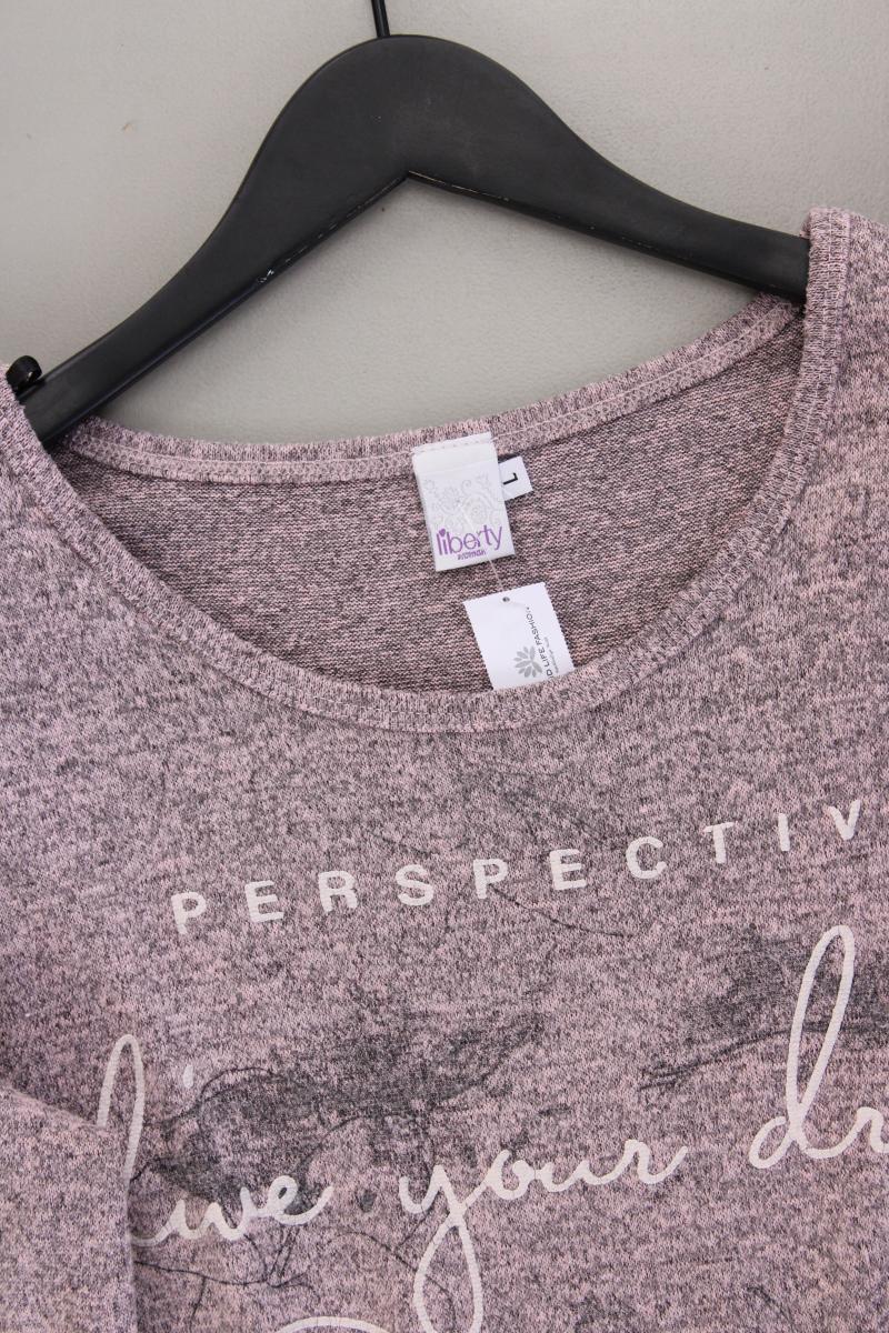 Liberty Longsleeve-Shirt Gr. L Langarm rosa aus Viskose