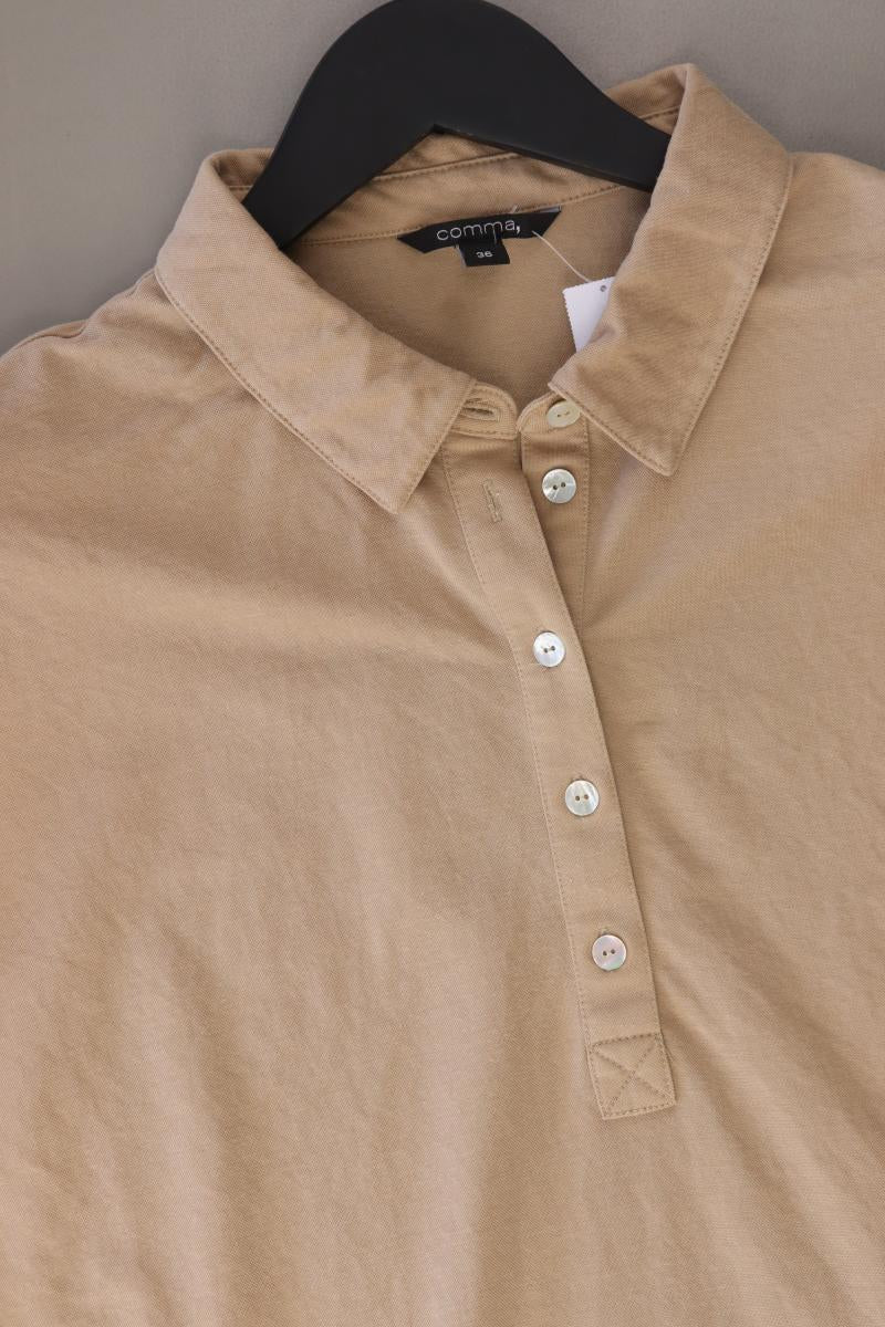 comma, Poloshirt Gr. 36 Kurzarm braun aus Viskose