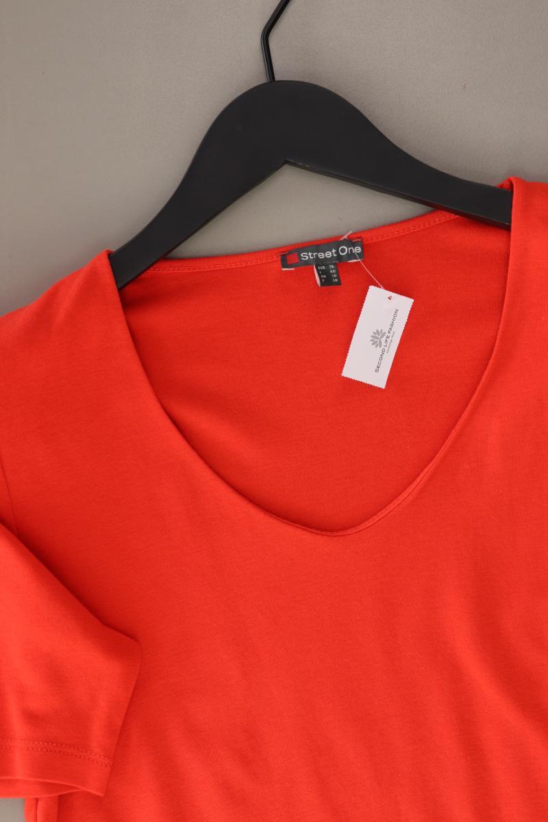 Street One T-Shirt Gr. 36 Kurzarm rot aus Baumwolle