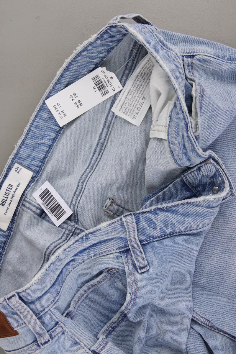 Hollister Curvy Ultra High Rise Dad Jeans Gr. W34 neu mit Etikett blau