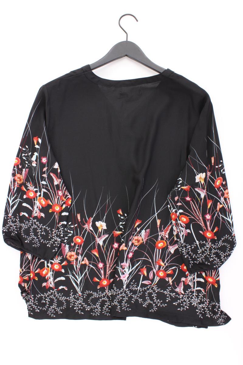 Atlas For Women Bluse Gr. 48/50 mit Blumenmuster 3/4 Ärmel schwarz