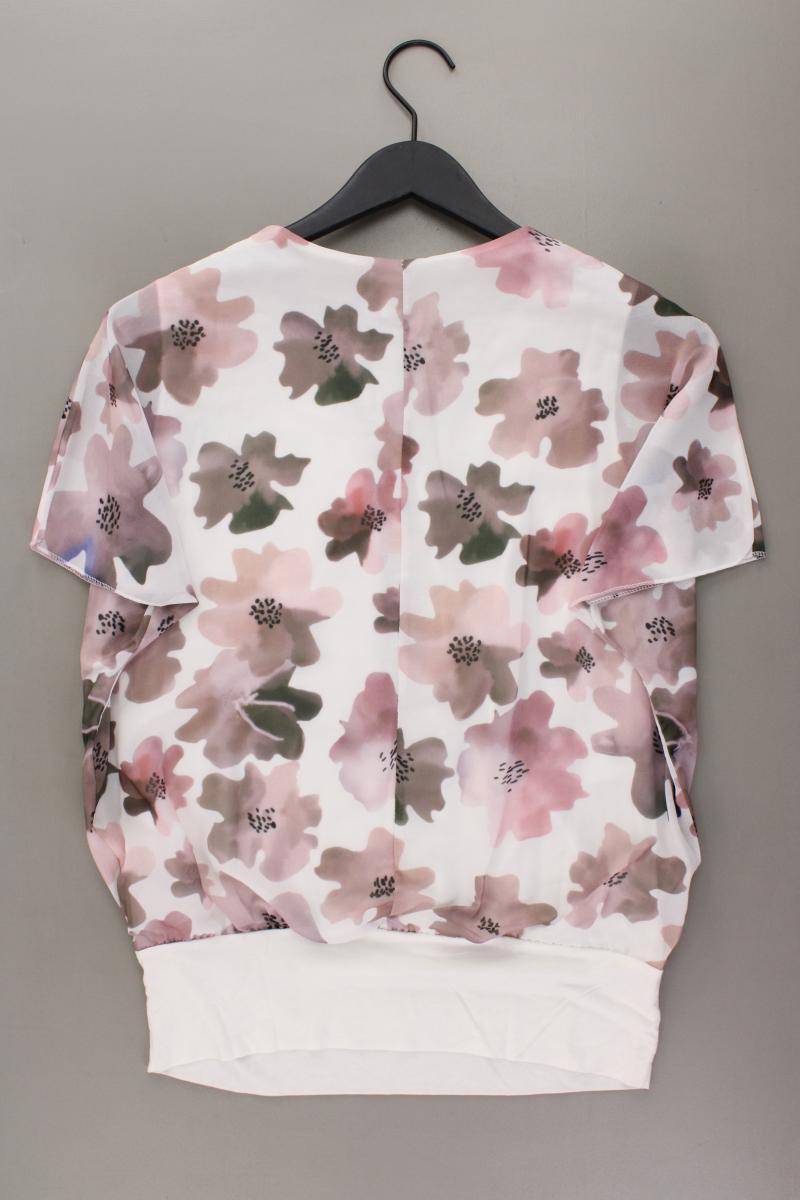 Kurzarmbluse Gr. 38 mit Blumenmuster rosa