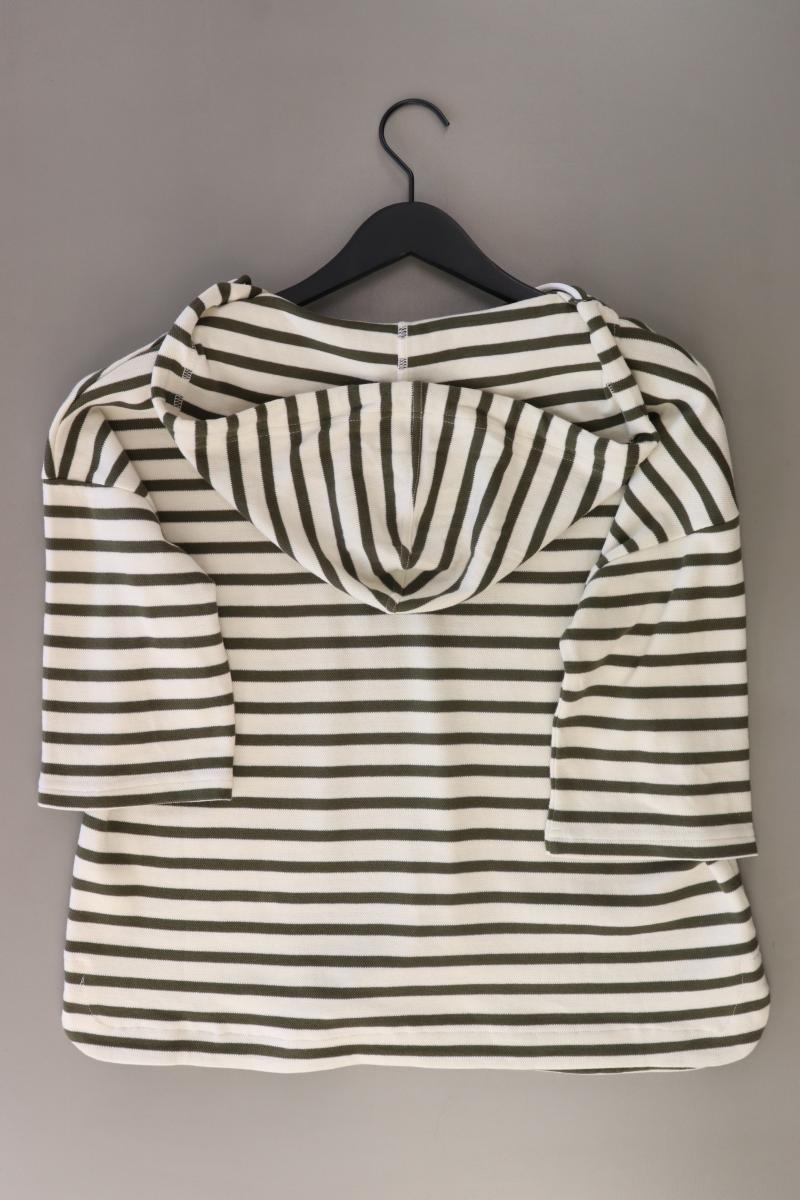 Navigazione Hoodie Gr. 38 gestreift olivgrün aus Baumwolle