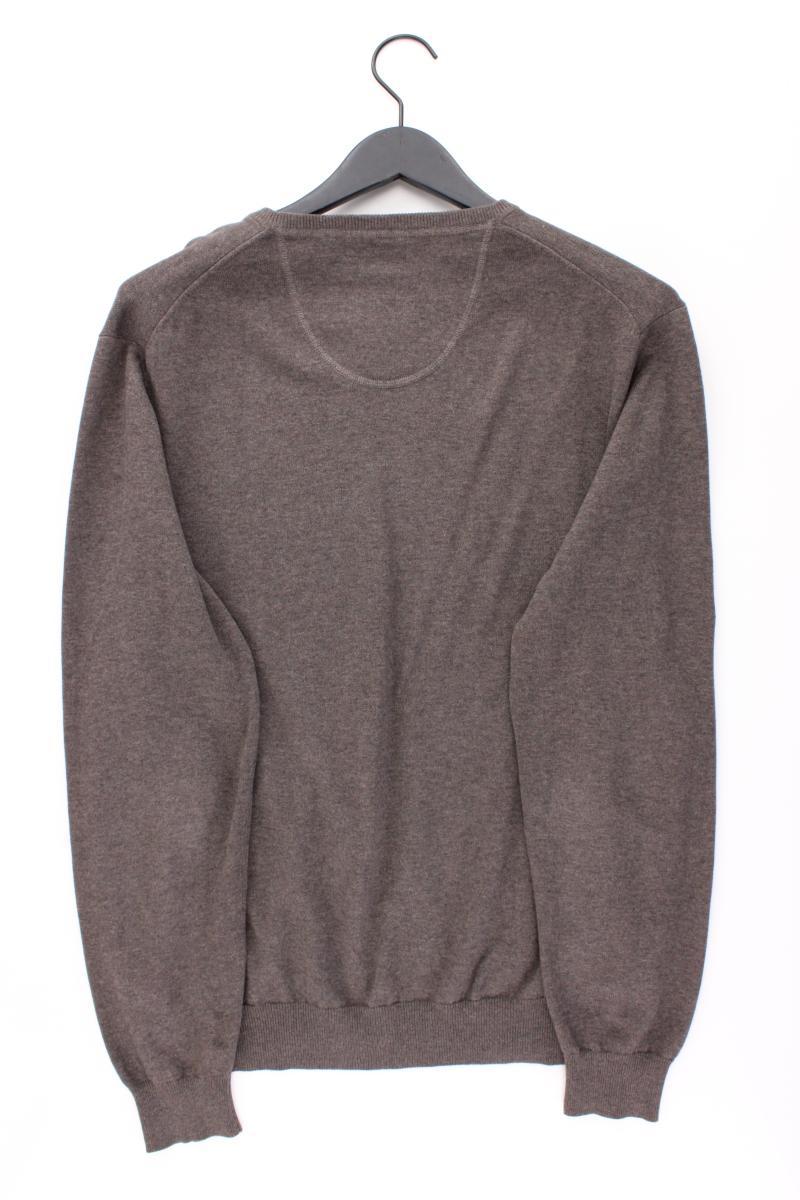 Fynch Hatton Feinstrickpullover für Herren Gr. L neuwertig braun aus Baumwolle