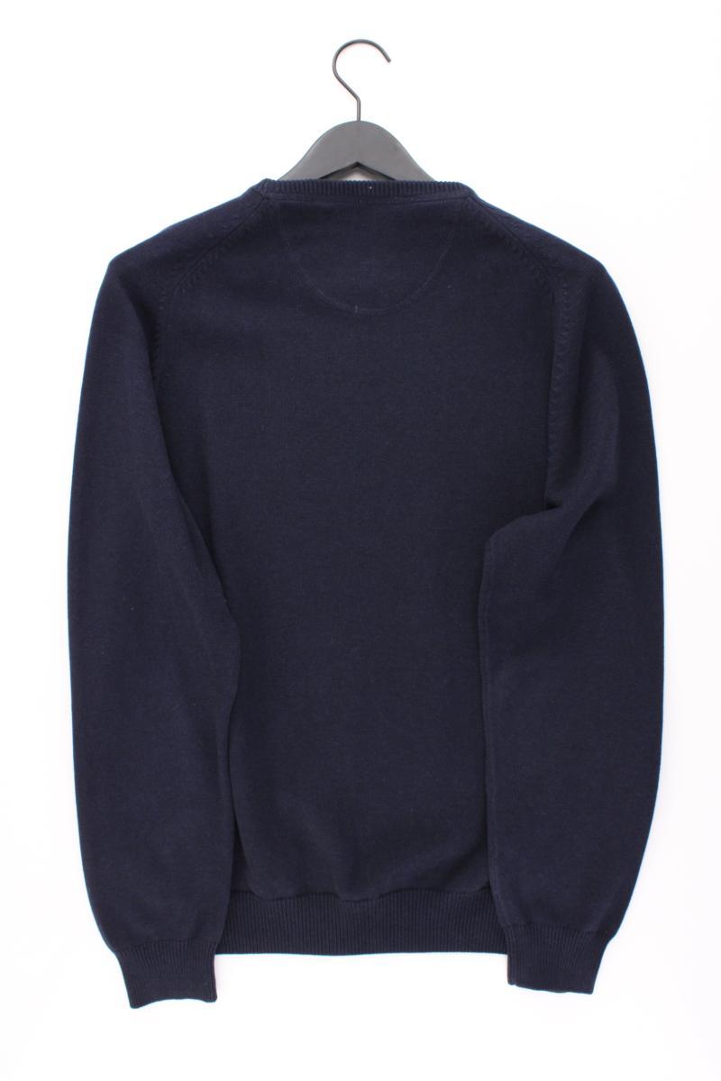 Fynch Hatton Feinstrickpullover für Herren Gr. L blau aus Baumwolle