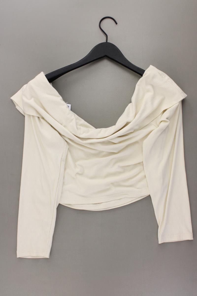 Shein Crop Shirt Gr. XL neu mit Etikett 3/4 Ärmel mit Carmen-Ausschnitt creme