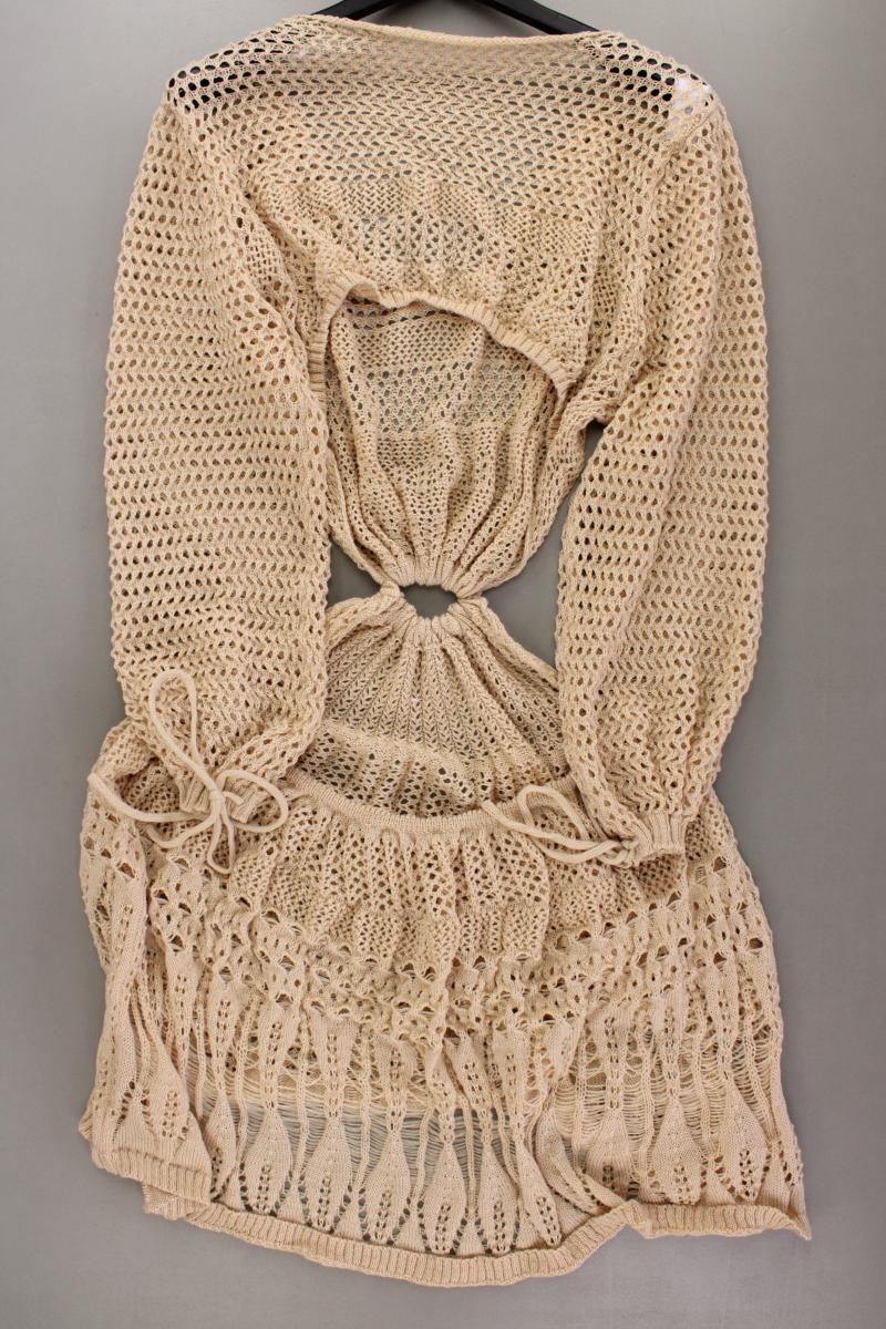 Häkelkleid Gr. XL neuwertig Langarm braun aus Polyacryl