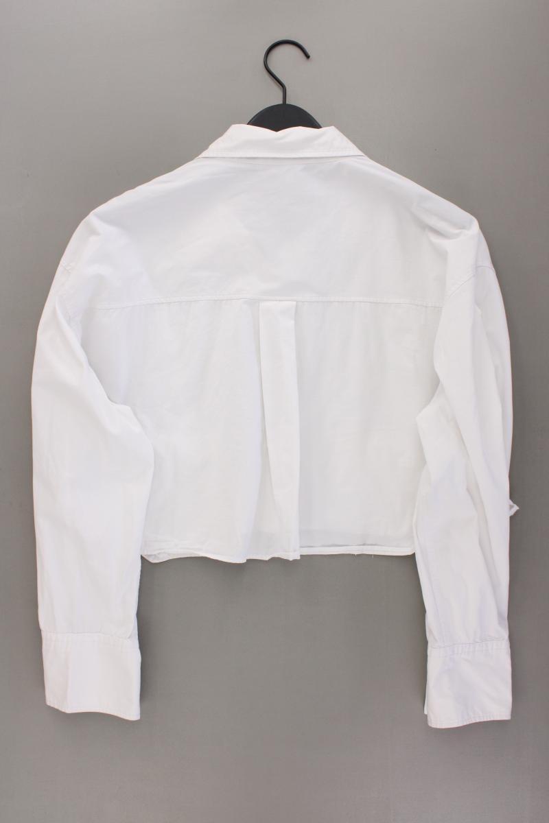 Zara Langarmbluse Gr. XXL weiß aus Baumwolle