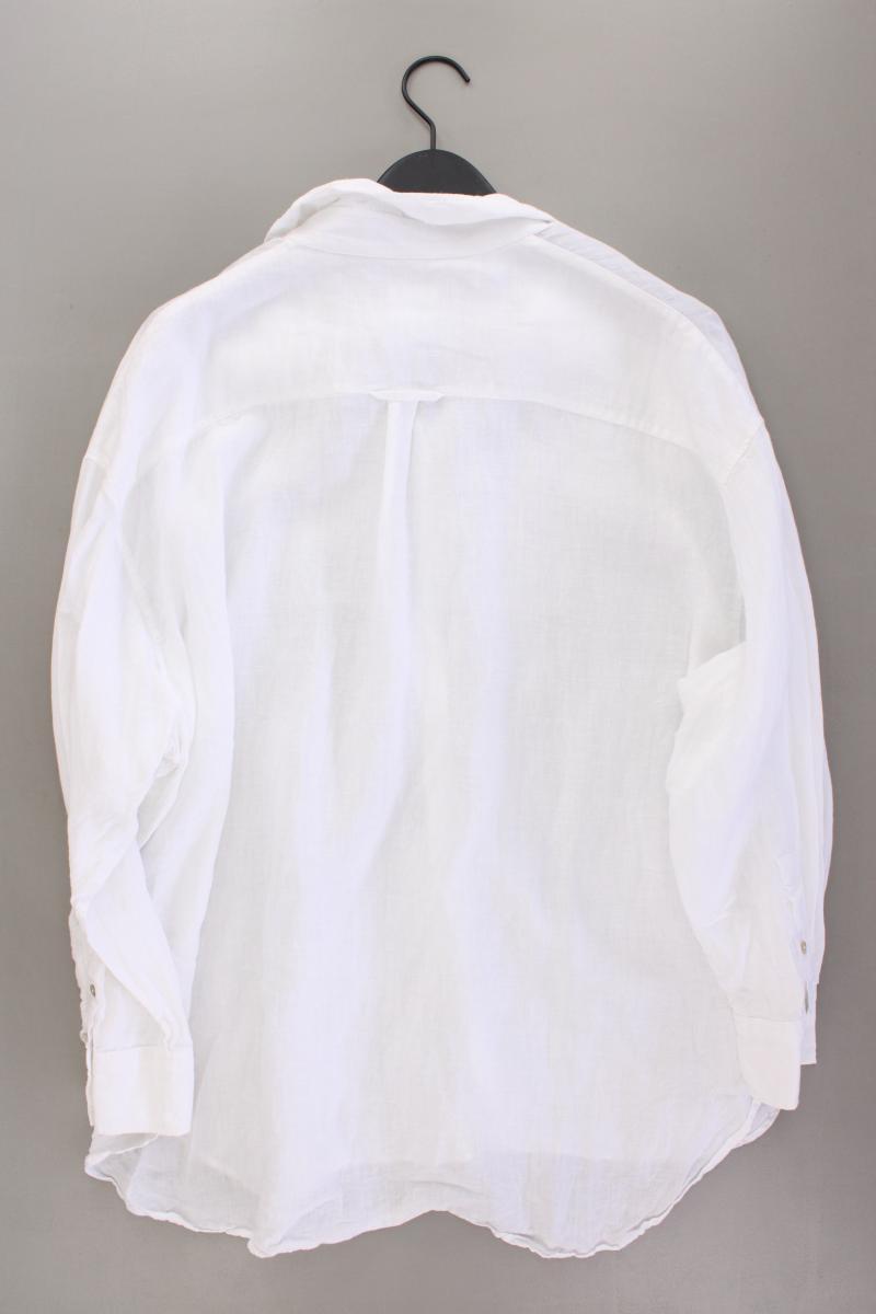 Seidensticker Leinenbluse Gr. 48 Langarm weiß