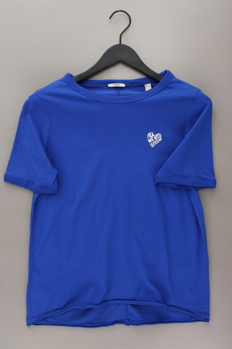 Esprit T-Shirt Gr. L neuwertig Kurzarm blau