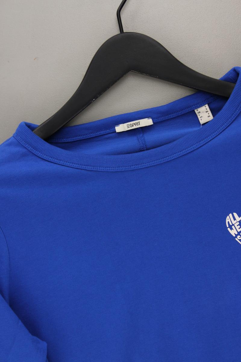 Esprit T-Shirt Gr. L neuwertig Kurzarm blau