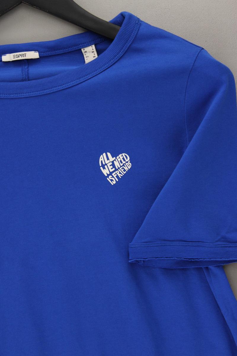 Esprit T-Shirt Gr. L neuwertig Kurzarm blau