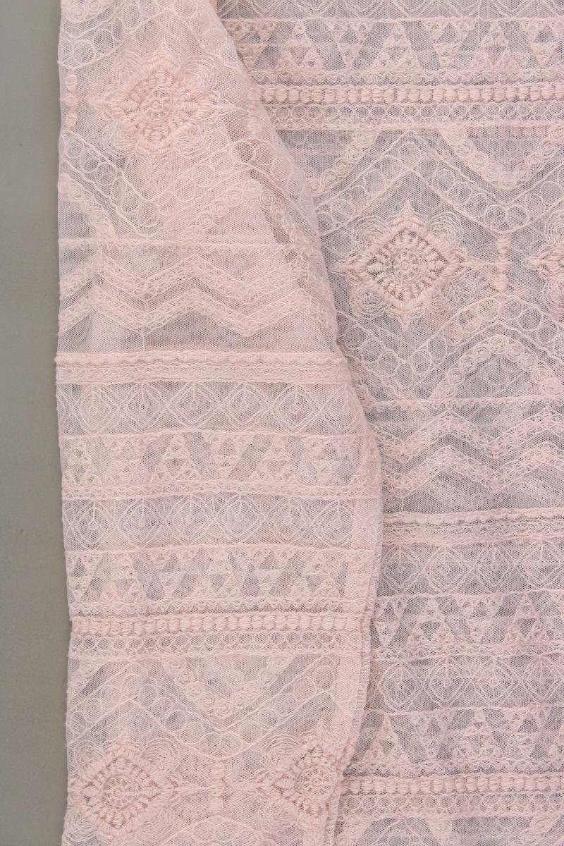 comma, transparente Bluse Gr. 42 Langarm rosa