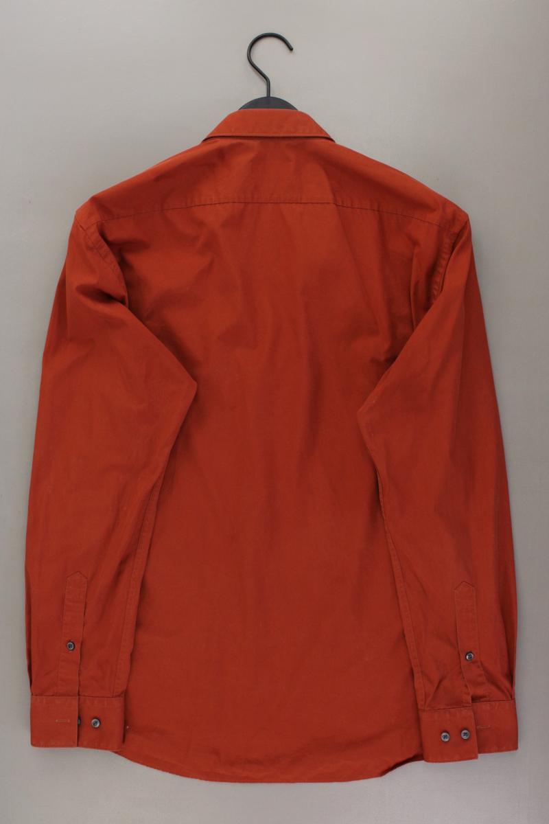 BOSS by Hugo Boss Langarmhemd für Herren Gr. Hemdgröße 41 orange aus Baumwolle