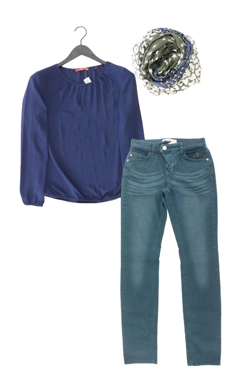 Second Hand Outfit Größe XS mit edc by Esprit Langarmbluse in Gr. XS und Tuch