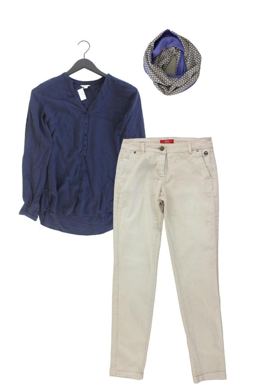 Second Hand Outfit Größe XS mit Esprit Langarmbluse in Gr. 34 und Schal