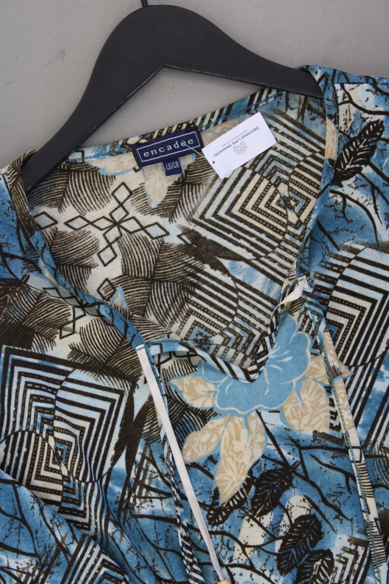 encadée Shirt mit V-Ausschnitt Gr. 46 Langarm mehrfarbig aus Polyester