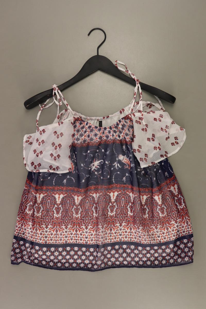 Kurzarmbluse Gr. 34 mehrfarbig aus Polyester