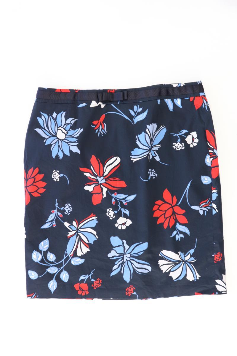 Betty Barclay Bleistiftrock Gr. 44 mit Blumenmuster blau aus Baumwolle