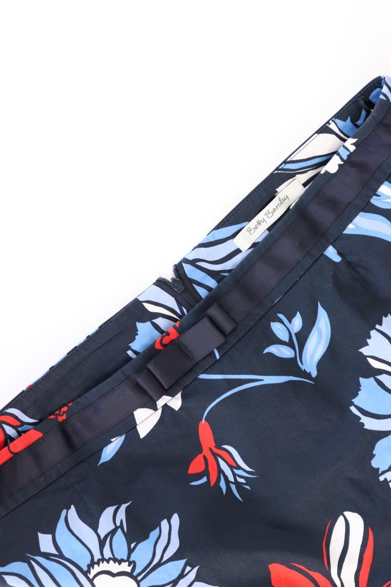 Betty Barclay Bleistiftrock Gr. 44 mit Blumenmuster blau aus Baumwolle
