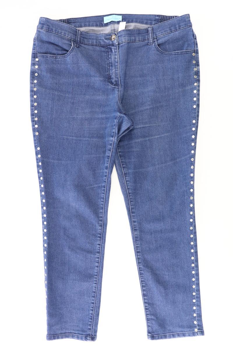 Pfeffinger Straight Jeans Gr. Kurzgröße 23 mit Nieten blau aus Baumwolle
