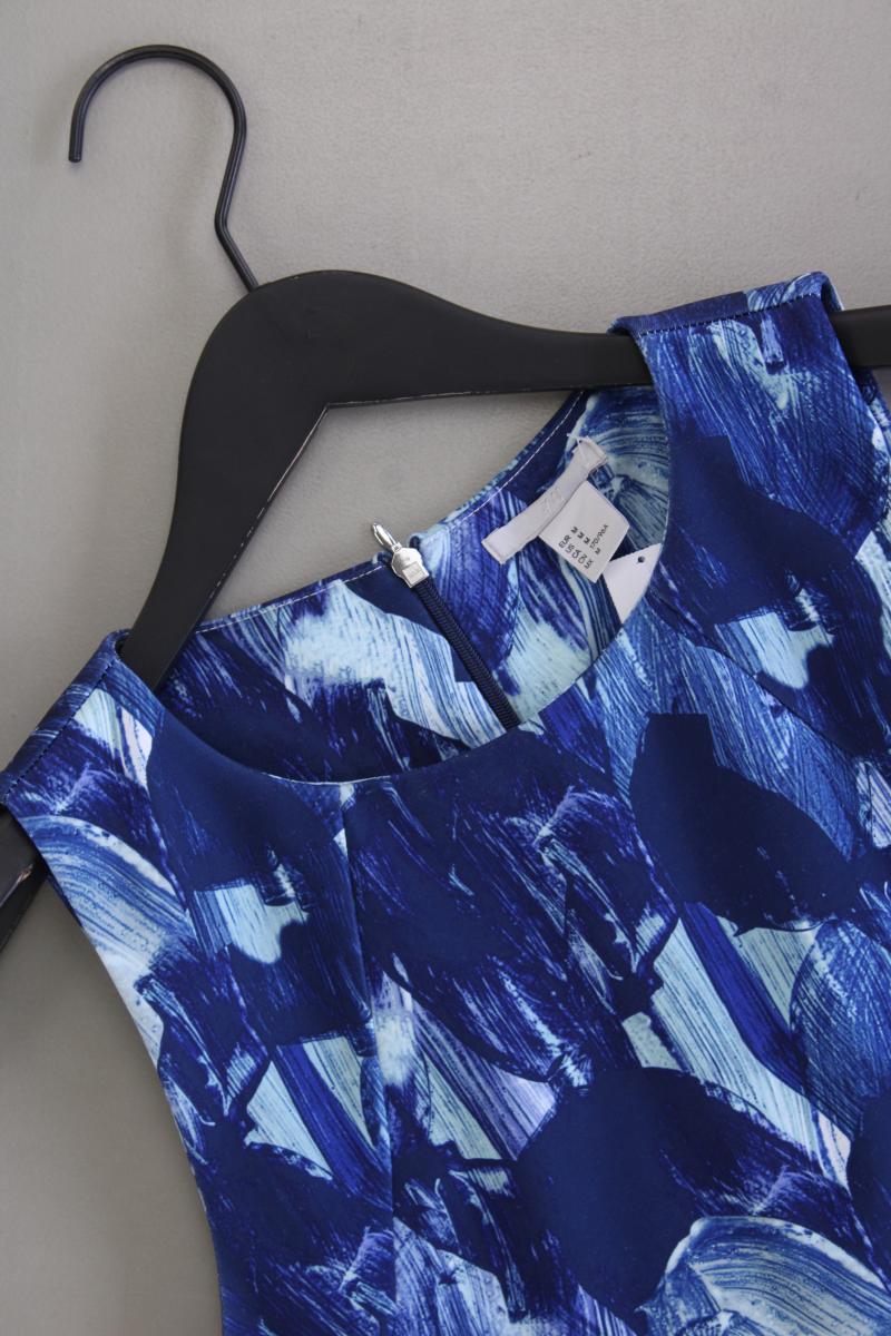 H&M Bleistiftkleid Gr. M Ärmellos blau aus Polyester
