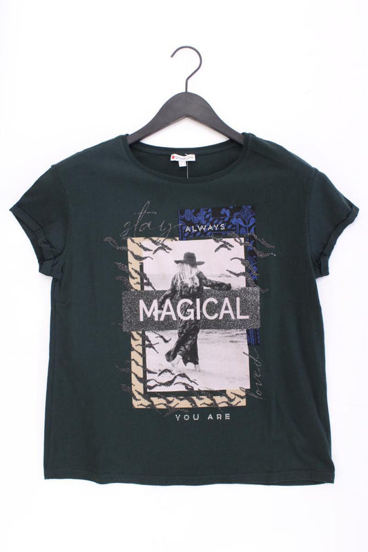 Street One Printshirt Gr. 36 Kurzarm grün