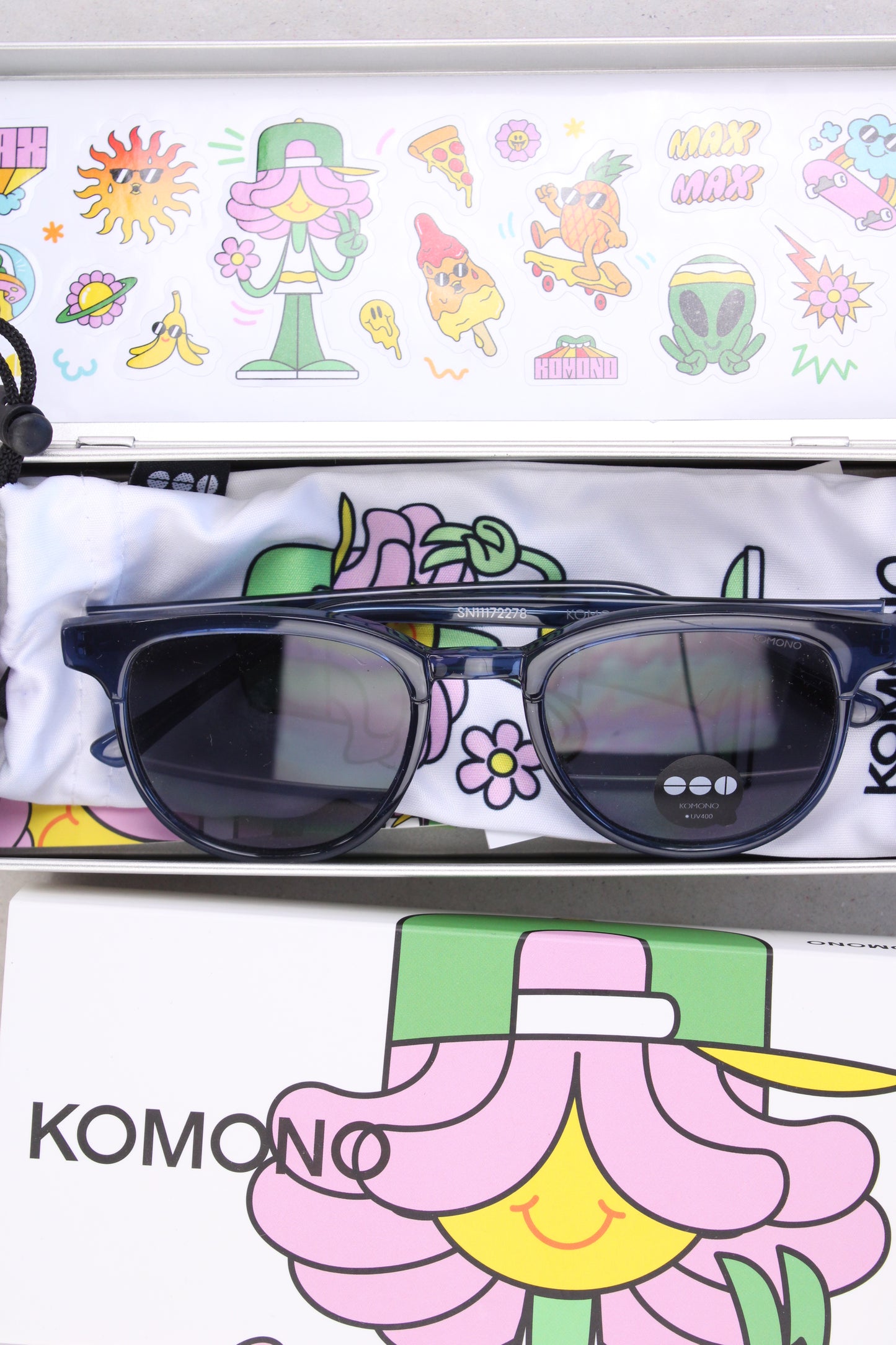 Komono Kinder Sonnenbrille Modell The Francis UV400 blau Größe Onesize
