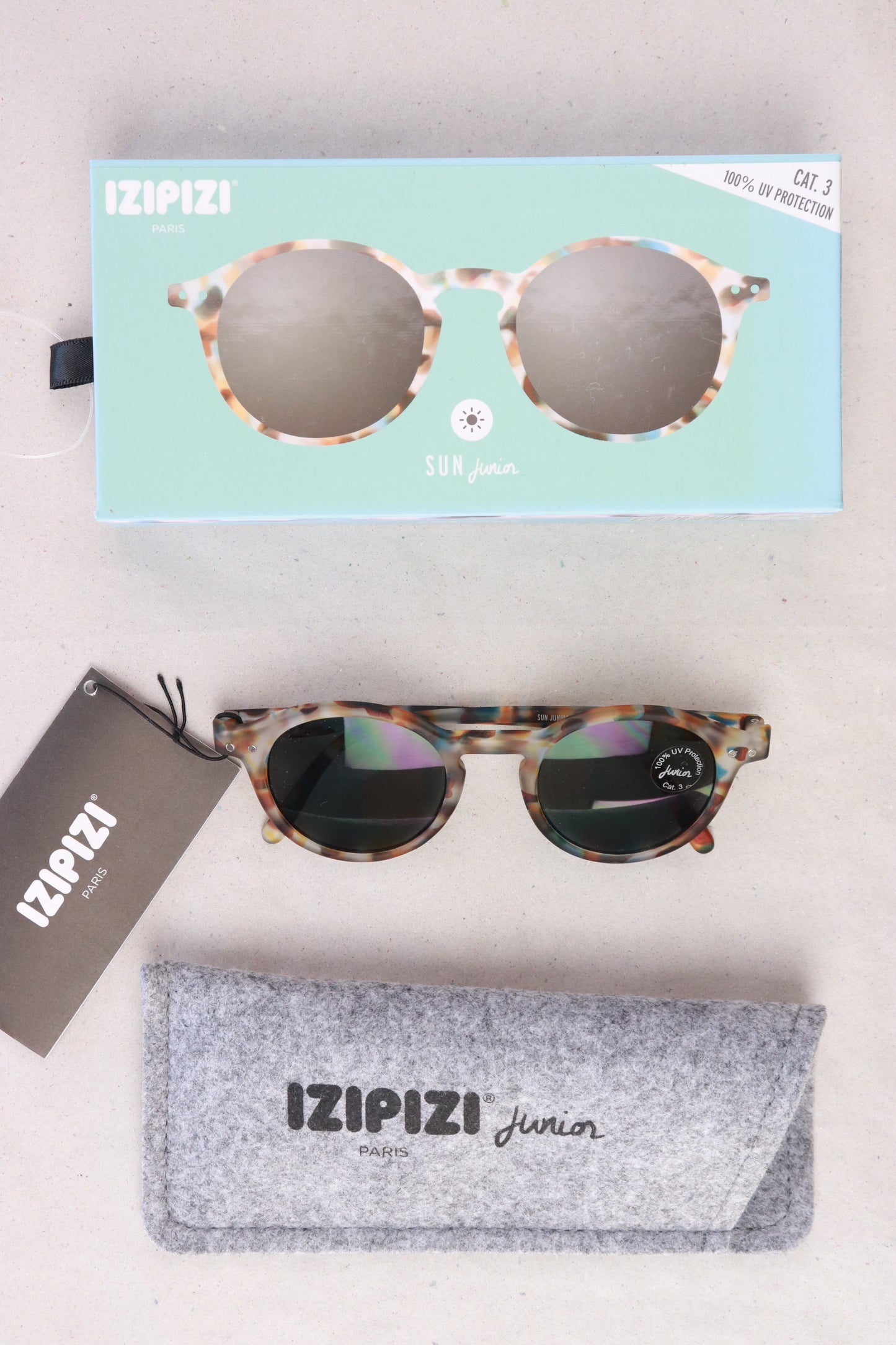 Izipizi Kinder Sonnenbrille Modell Sun Junior Blue Tortoise mehrfarbig Größe Onesize neu mit Etikett