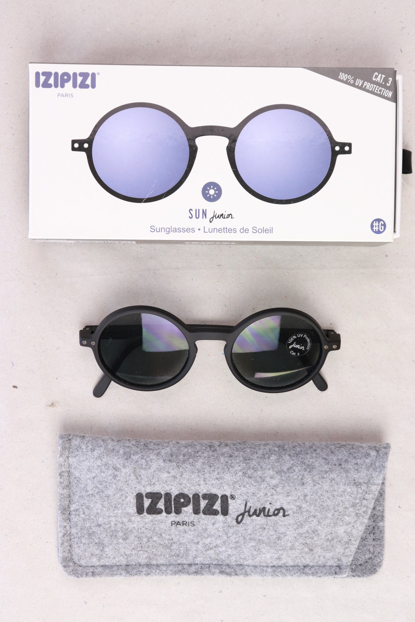 Izipizi Kinder Sonnenbrille Modell Sun Junior Black schwarz Größe Onesize neu mit Etikett
