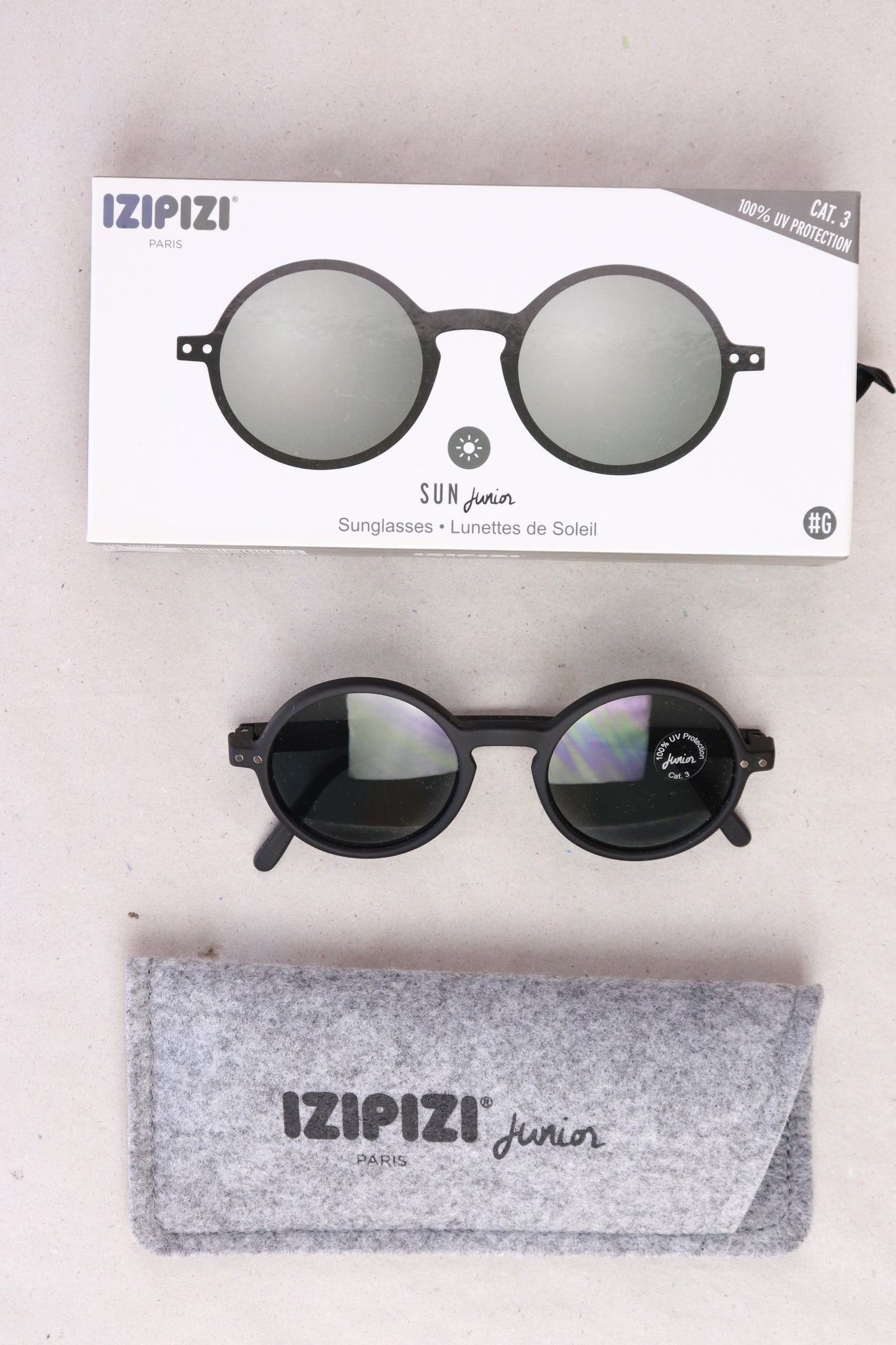 Izipizi Kinder Sonnenbrille Modell Sun Junior Black schwarz Größe Onesize neu mit Etikett